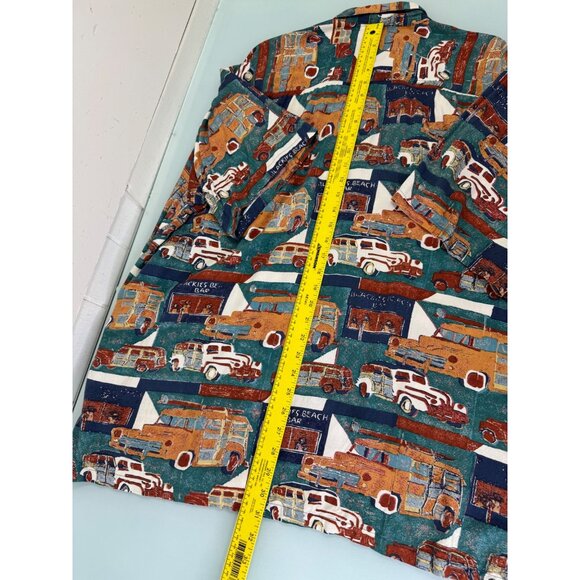 VTG Avi Kahala Hawaiian Shirt Mens XL Surfer Woodie Theme Button Up 100% Rayon - Picture 5 of 7